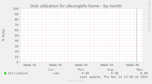 Disk utilization for /dev/vg0/lv-home