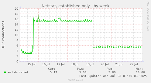 Netstat, established only