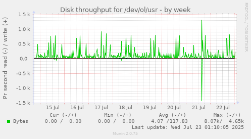 Disk throughput for /dev/ol/usr