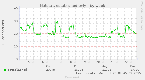 Netstat, established only