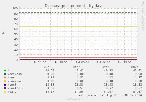 Disk usage in percent