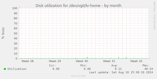 Disk utilization for /dev/vg0/lv-home