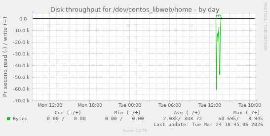 Disk throughput for /dev/centos_libweb/home