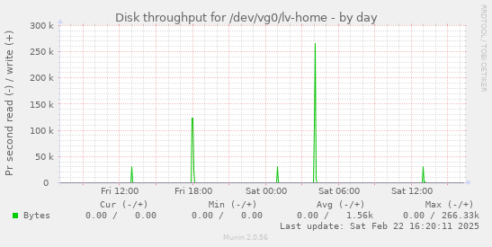 Disk throughput for /dev/vg0/lv-home