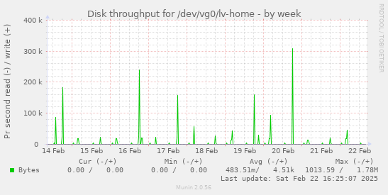 Disk throughput for /dev/vg0/lv-home