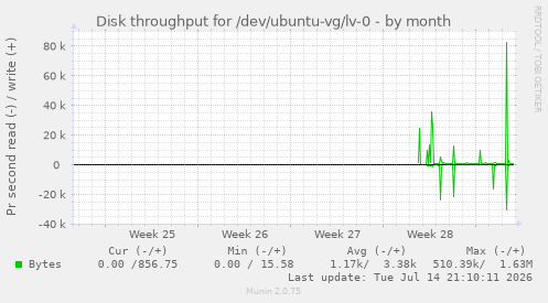 Disk throughput for /dev/ubuntu-vg/lv-0